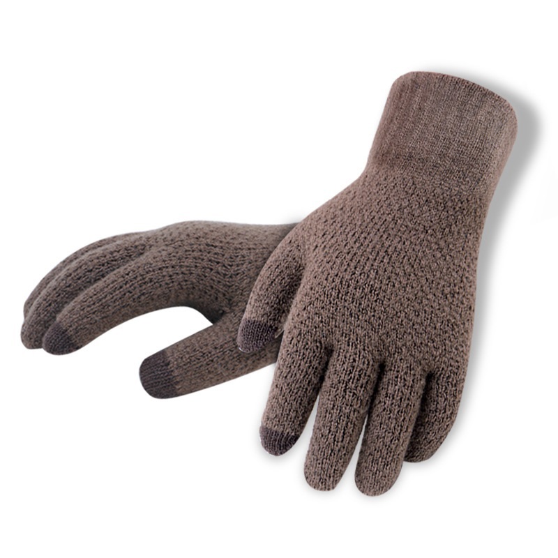#39 handsker til mænd vinter efterår mænd berøringsskærm handsker plus tynde fløjl solide varme vanter business: Coffeenologo