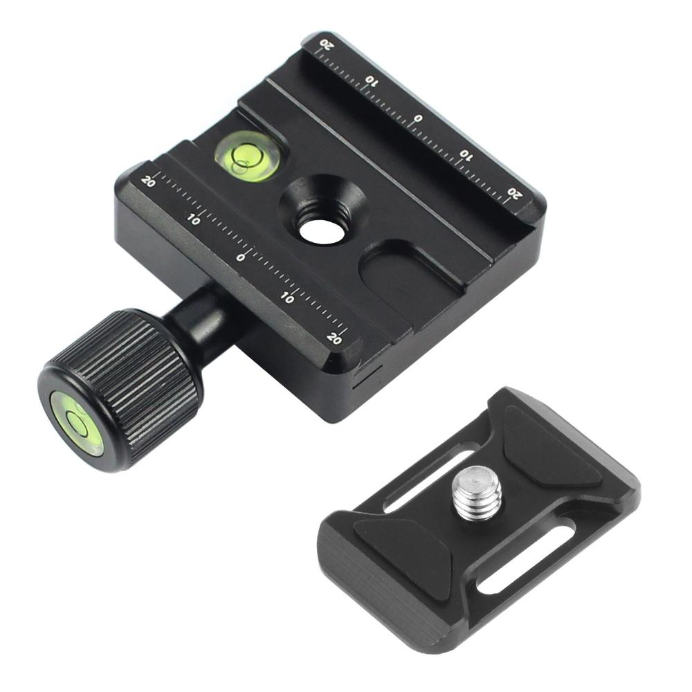 SLR Quick Release Plate Mount Clamp Adapter Kit with Level for Arca Swiss DSLR Cameras Tripod Ball Head Clip QR Board Bracket: One set