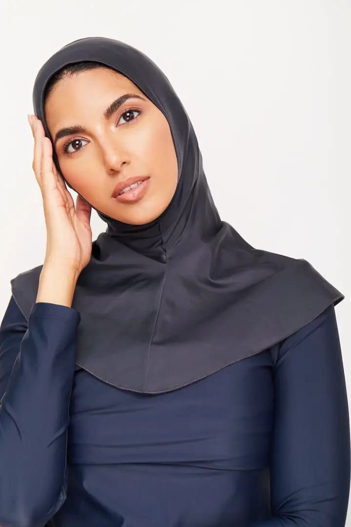 Gorro turbante musulmán de color sólido, Hijabs de natación de cobertura completa para mujer