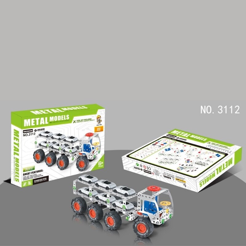 Aelo Speelgoed Trainer Vidali Metalen Bouwen 'Play Build And Play Auto Rack Tractor Geen 3112