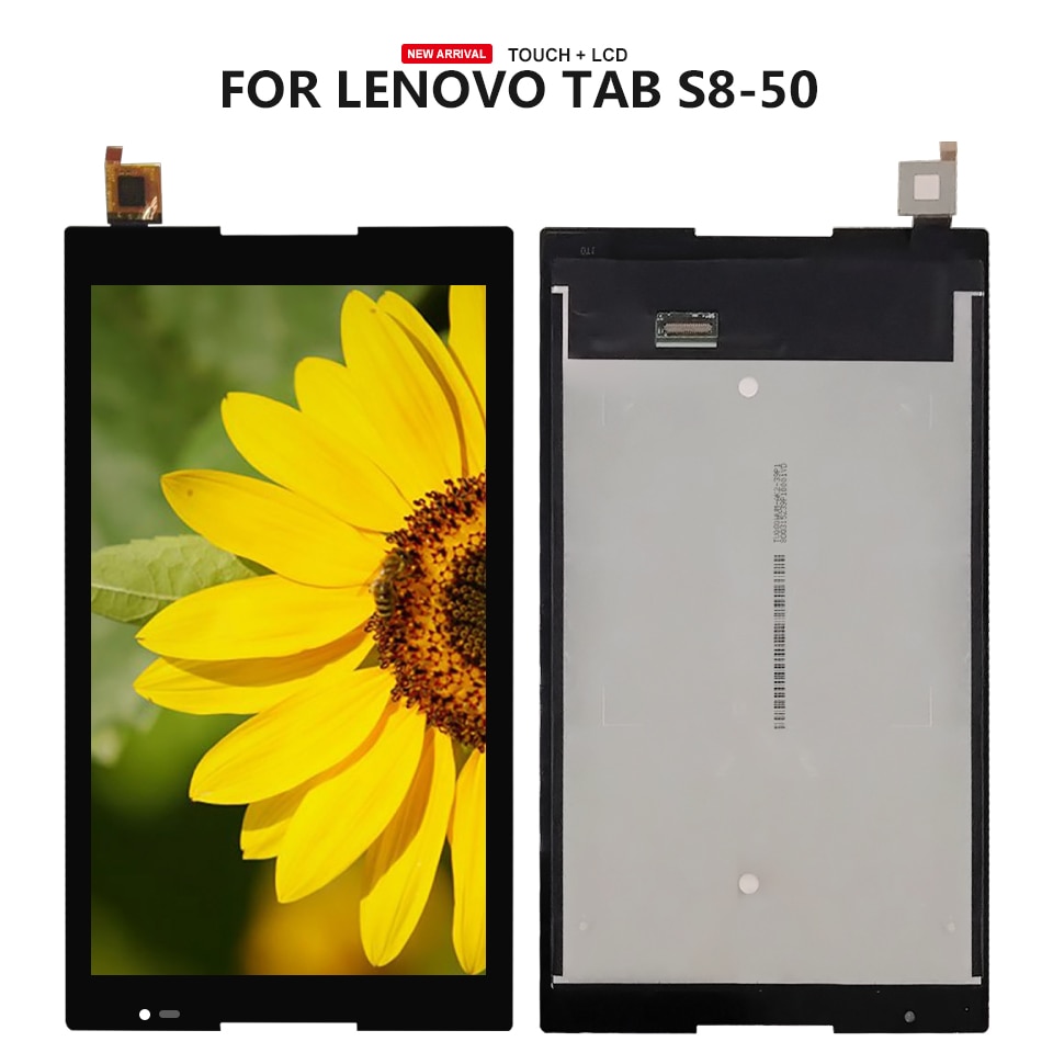 Voor lenovo tab  s8-50f s8-50l s8-50lc s8-50 lcd-scherm, touchscreen, digitizer, glasmontageonderdelen, gratis gereedschap