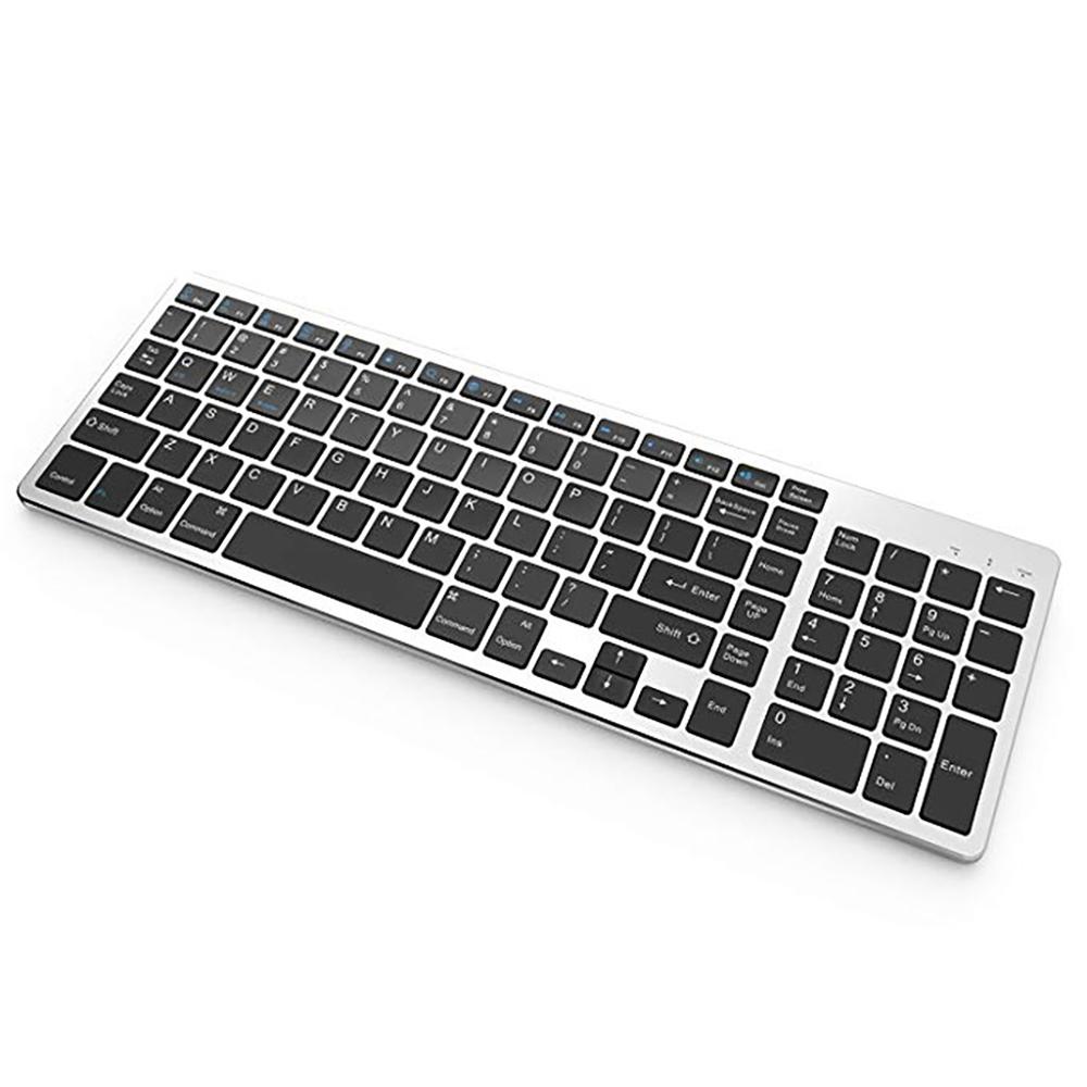 Bluetooth Keyboard, Rechargeable Portable BT Wireless Keyboard with Number The full size keyboard includes fast-access keys: Black