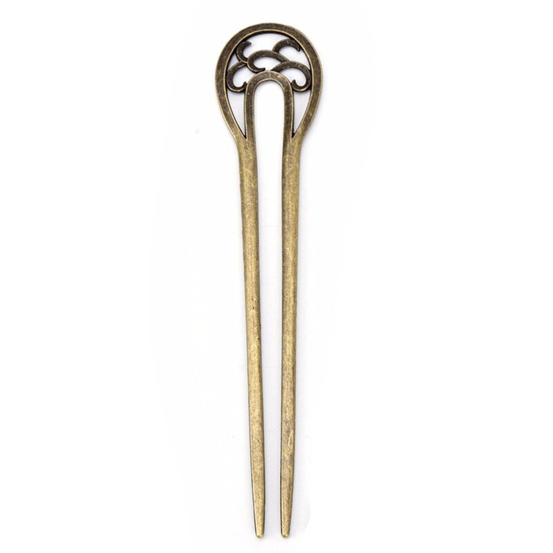 Chinese Vintage Bronze Antique Hair Sticks Hairpin DIY Zinc Alloy Metal Jewelry Accessories Bob Bookmark: 30