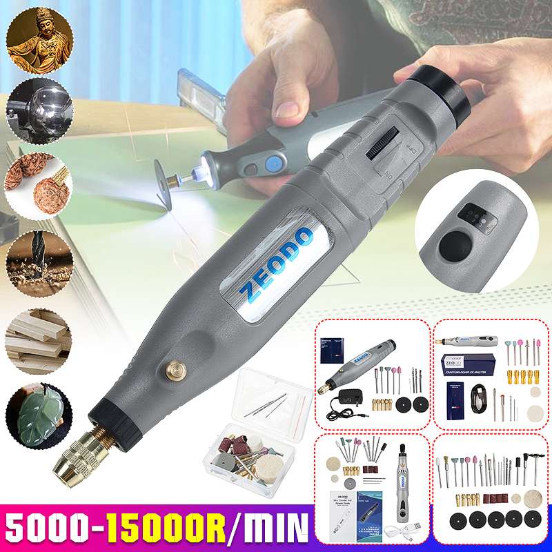 Mini Electric Drill Cordless Drill Variable Speed USB Cordless Drill Rotary Tools Engraver Pen DIY Grinding Accessories Set