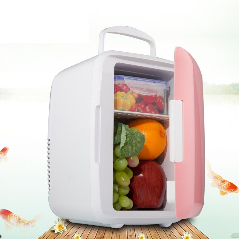 Portable mini mini refrigerator, low energy consumption, refrigerated incubator for vehicle refrigerator: Pink 5415