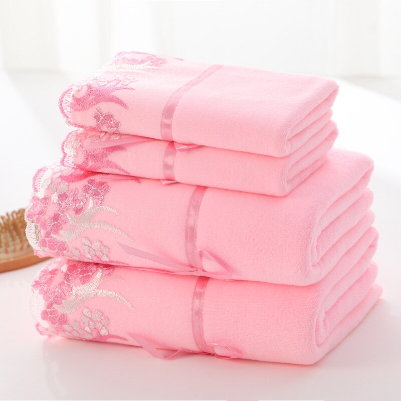 Juego de toallas de baño de lujo para hombre y mujer, 2 piezas, 70x140cm, grandes, 2 piezas, 35x75cm, absorbentes de microfibra: 03