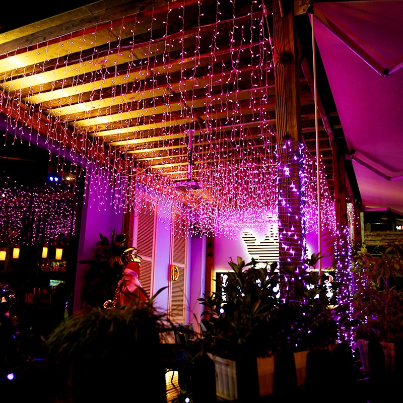 Guirlande lumineuse rideau LED guirlande lumineuse 0.6m intérieur extérieur fée guirlande lumineuse maison pour fête de mariage jardin décoration de noël