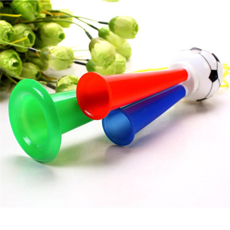 1Pcs Kleurrijke Drie Buizen Juichen Hoge Stem Hoorns Voetbal Hoorn Party Carnaval Sport Games Noice Makers