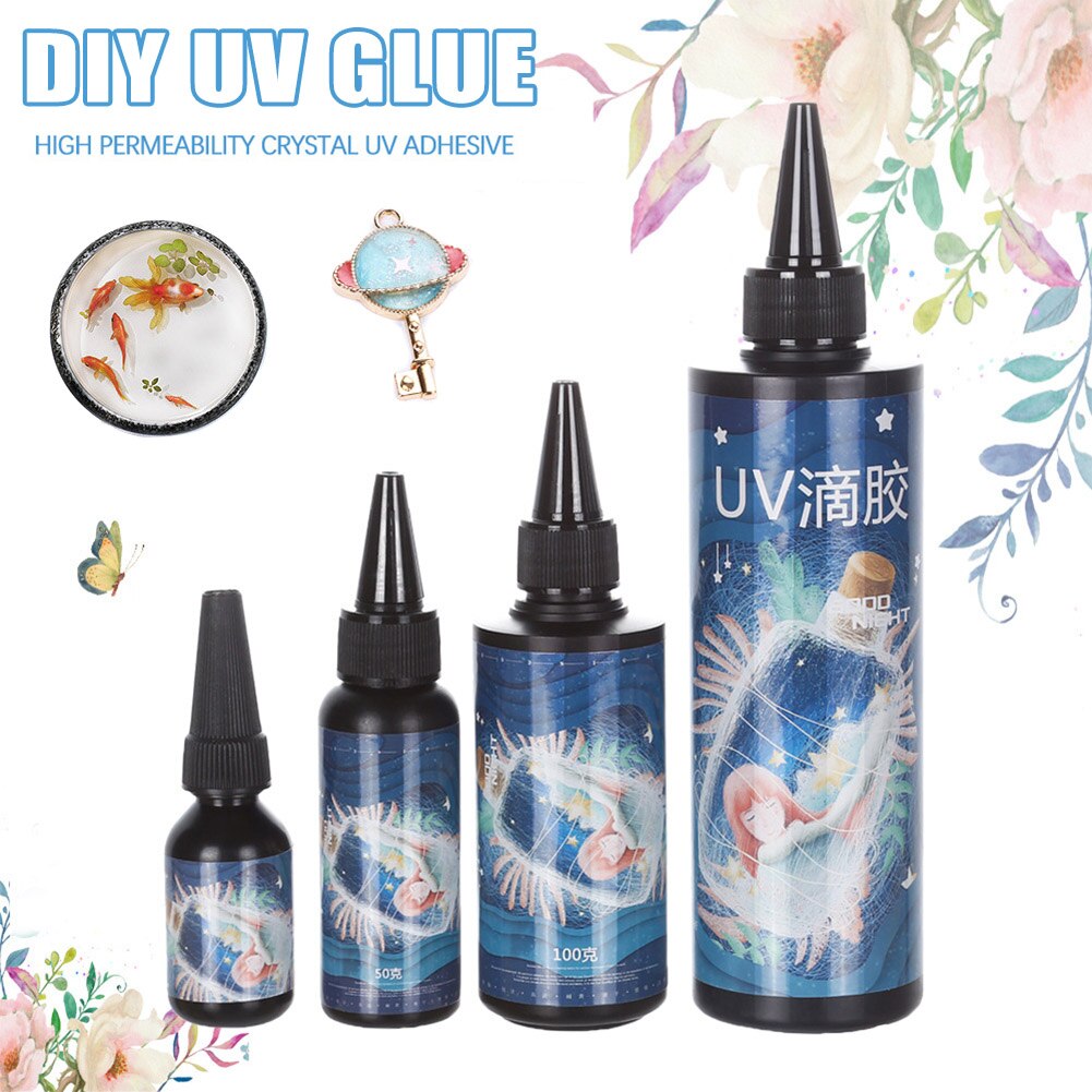Colle en résine époxy, durcissant, Gel UV dur, lumière du soleil pour bricolage, fabrication de bijoux, revêtement de moulage C1