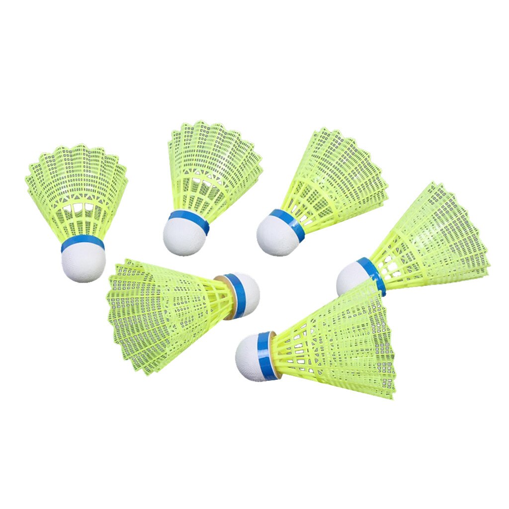 Volante de bola de bádminton con plumas amarillas, juego de entrenamiento deportivo de , cabezal de espuma para bádminton #30, 6 uds.,