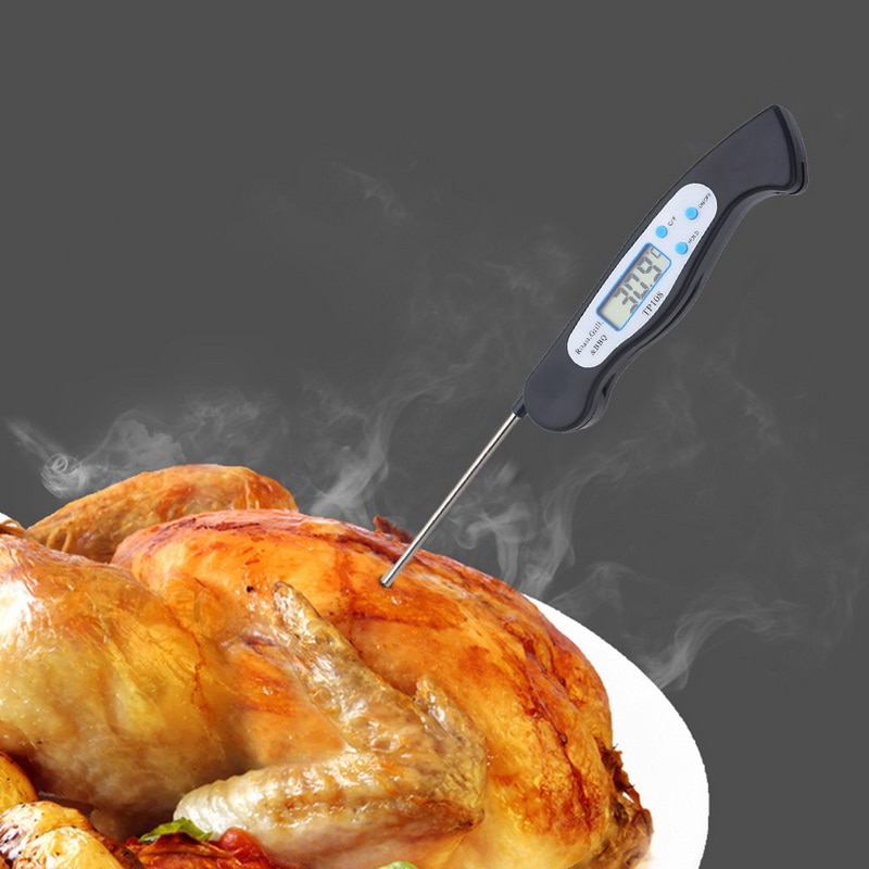 Termómetro Digital plegable para alimentos, termómetro Digital de para barbacoa, cocina, carne, cocina, medidor de temperatura de agua líquida y aceite