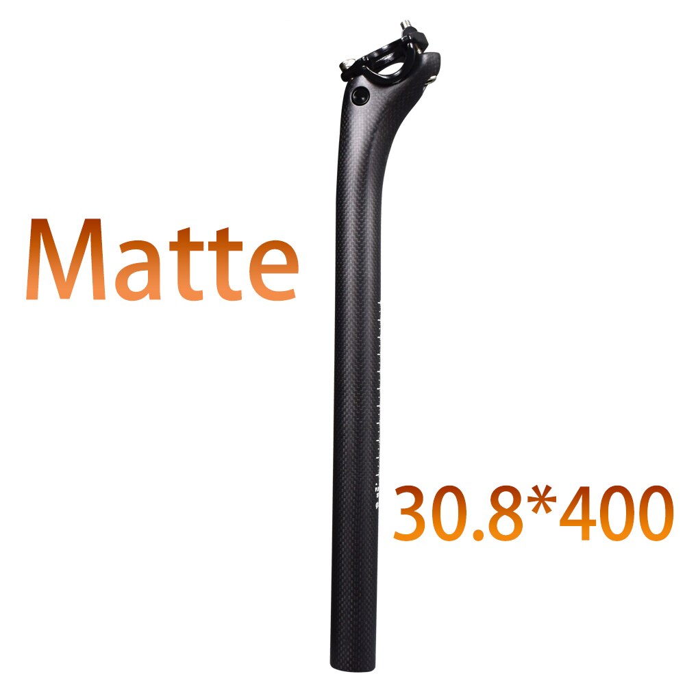neue Carbon Sattelstütze 27,2 30,8 31.6*350-400mm Voll Carbon Mtb Straße Mountainbike Sattelstütze Oem china Fabrik Verkäufe Bike Teile: 30.8 400 matte