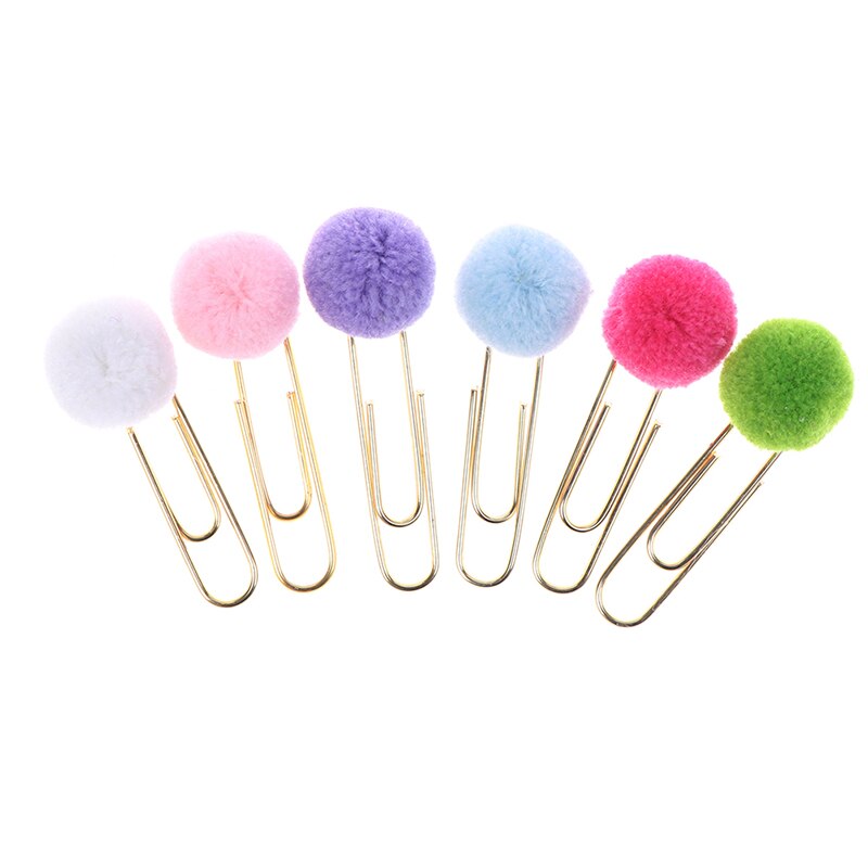 Trombone de modélisation en boule de cheveux rose or, 1 pièce, mignon, papeterie de bureau de style business pour femmes