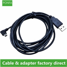 1PC USB 2.0 A Male Plug naar Mini 5 Pin Links Schuin 90 Graden Plug Datakabel Cord 1.5 m/5FT 3 M/10FT Zwart