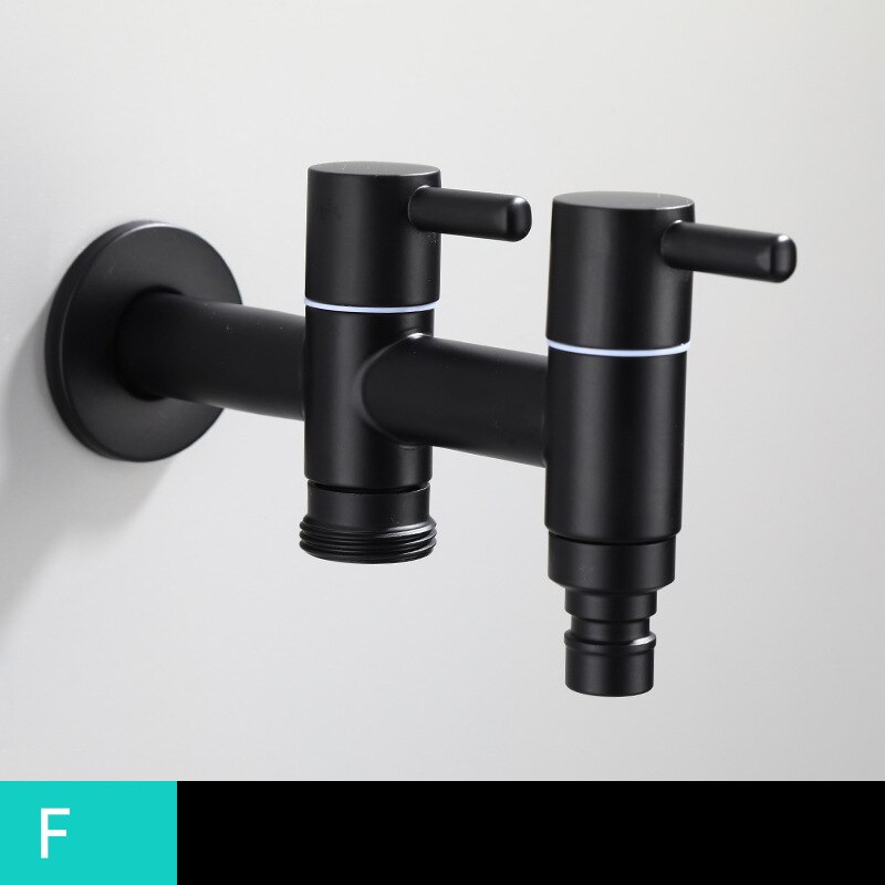 Black Paint Single Cold Faucet/Washing Machine Tap Bibcock Bathroom Basin Mop Tap Garden Crane 304 Stainless Steel: Light Grey