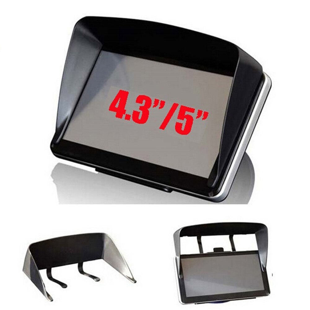 5/ 7 pouces écran pare-soleil visière bouclier voiture GPS couverture bloc casquette aveugle accessoires: Black5 inch