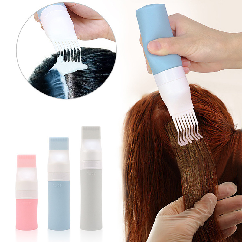 1PC 38/60/80ml Porous Silicone Dispensing Bottle Shampoo Body Wash Hair Dye Lotion Refillable Bottling Portable Travel
