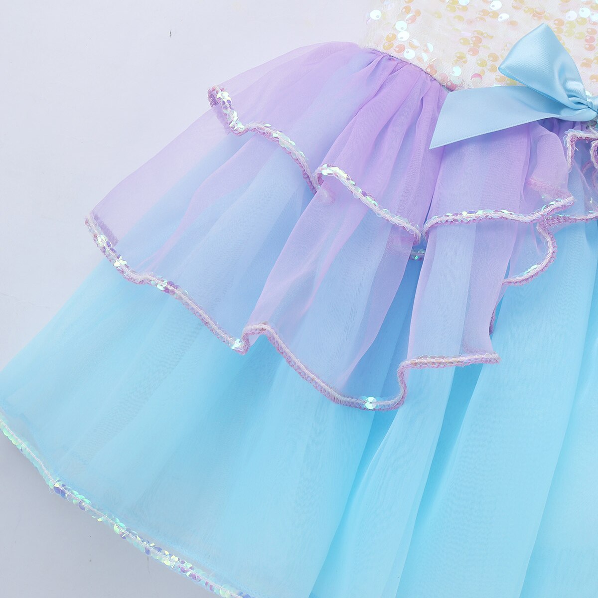 IEFiEL, ropa para bailar de Ballet para niños y niñas, vestido con tutú de malla de lentejuelas brillantes, lazo en la cintura, para Ballet, danza