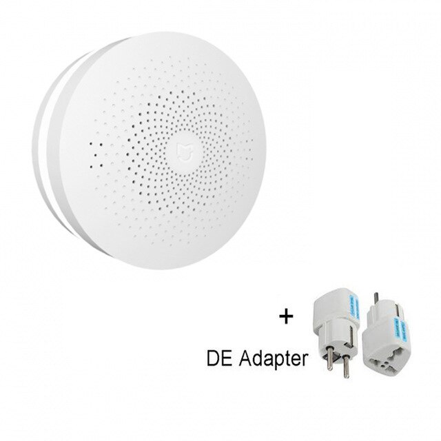 Xiaomi gateway 2 originale mijia smart home kits gateway alarmsystem kontrol radio yi camers mi dørsensor klokke temperatur: Tilføj eu-adapter