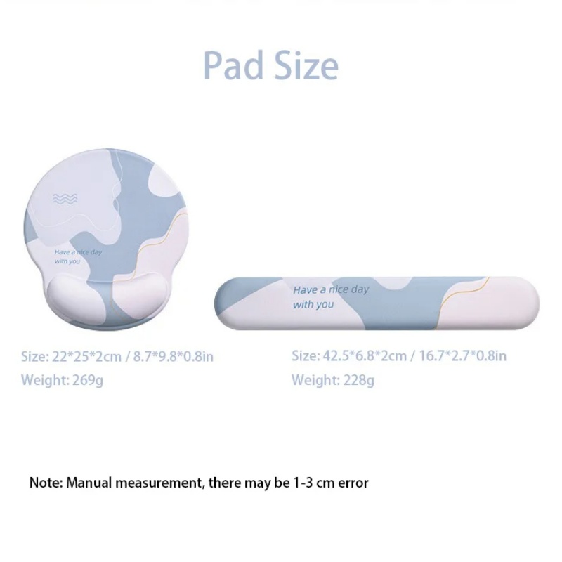 Silikon Mauspad Mit Tastatur Handgelenk Rest Set Rutschfeste Ergonomische Hand Unterstützung Mäuse Matte 3D Mousepad Für Spiel Laptop Büro Arbeit