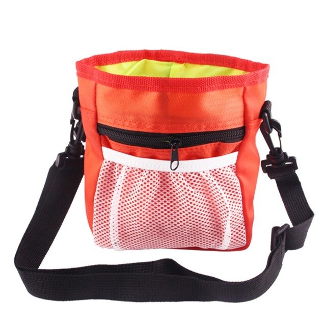 Kordelzug Tasche Hund Beutel gehen Lebensmittel Behandeln Snack Tasche Anti-Köder Taschen Taille Lagerung Halten Hund Ausbildung Werkzeug PWB004: Orange
