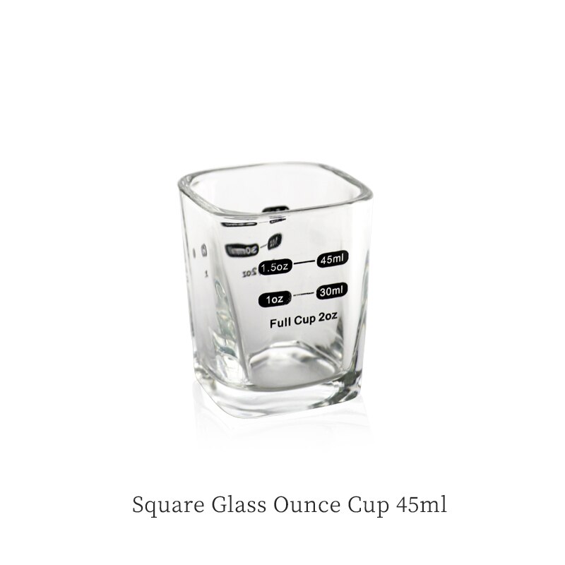 60ml/75ml carré épaissi tasse à café expresso verre once tasse once tasse graduée tasse à mesurer tasse concentrée: 45ml