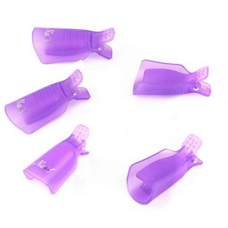 10 stks/partij Nail Gel Polish Remover Soak Off Caps Nail Clips UV Gel Polish Wrap Verwijder Poolse Manicure Pedicure Art tool Set RC011