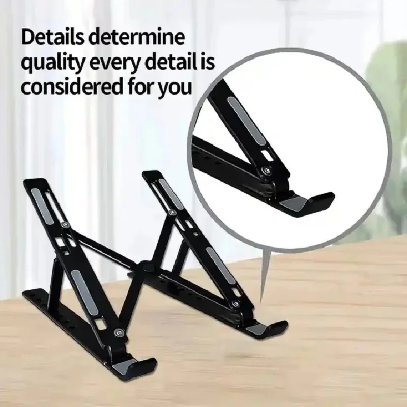 Bærbar laptop-stander, foldbar notebook-støtte, baseholder, justerbar riser, kølebeslag til bærbar computer og tablet-tilbehør