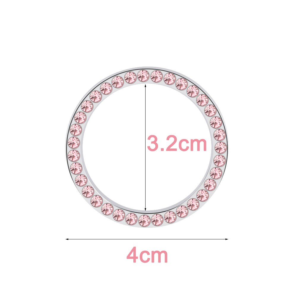 Auto's Start Stop Ontsteking Drukknop Cover Auto's One-Key Motor Strass Diamant Kristallen Ring DIY Auto Decoratie