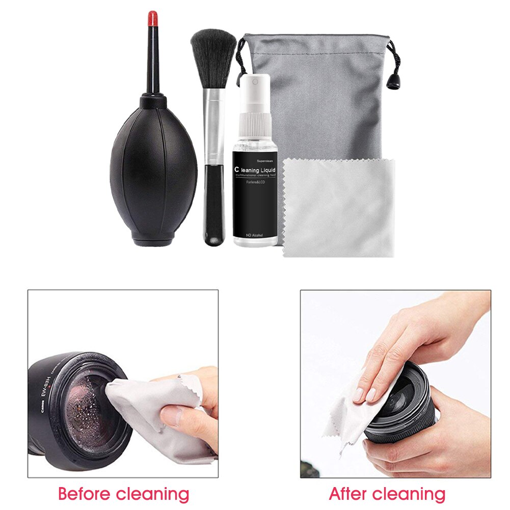 Portable With Air Duster SLR Camera Laptop Phone Fast Cleaning Game Console Screen Keyboard Lens Cloth Computer Cleaner Set Home