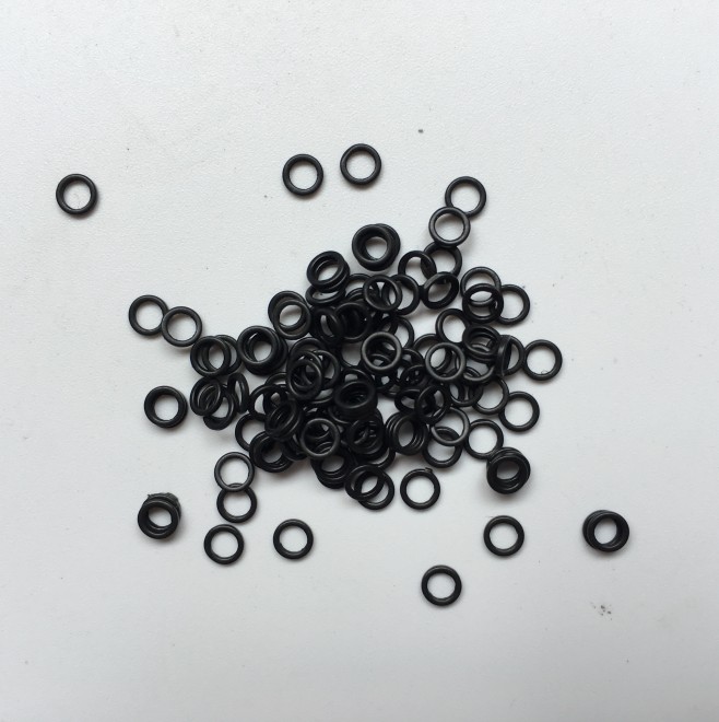 Rompin 100 stk karpe fiskerigge hurtig skift rund rig ringe fiskerigge o ringe 3.1mm & 3.7mm
