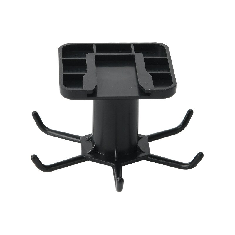 Kitchen Organizer Rack Utensil Holder Wall-mounted Utensils Hanger Supplies Organizers Rotatable Rack with 6 Removable Hooks: Black