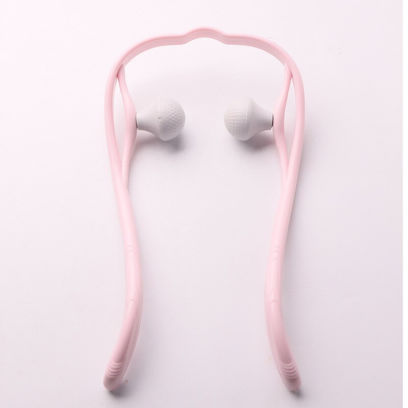 Neck Massage Tool Pressure Point Therapy Hand Roller Massage Neck Shoulder Dual Trigger Point Self Massager Pressure Relieve: Pink 2
