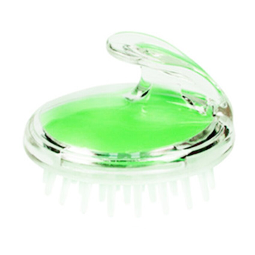 Zachte Siliconen Shampoo Hoofdhuid Douche Body Wassen Haar Massage Massager Brush Kam Wassen Kam Douche Borstel Bad Spa Afslanken: Green