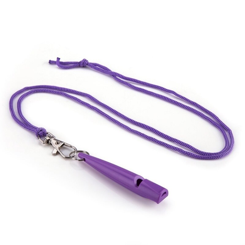 Silbato para mascotas para dejar de ladrar, sonido ultrasónico de patrulla con cuerda, artículos de entrenamiento para perros con correa para muñeca: Púrpura