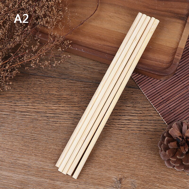 5Pcs/Set Bamboo Straw Reusable Straw 20cm Organic Bamboo Drinking Straws Natural Wood Straws For Party Birthday Wedding Bar Tool: A2