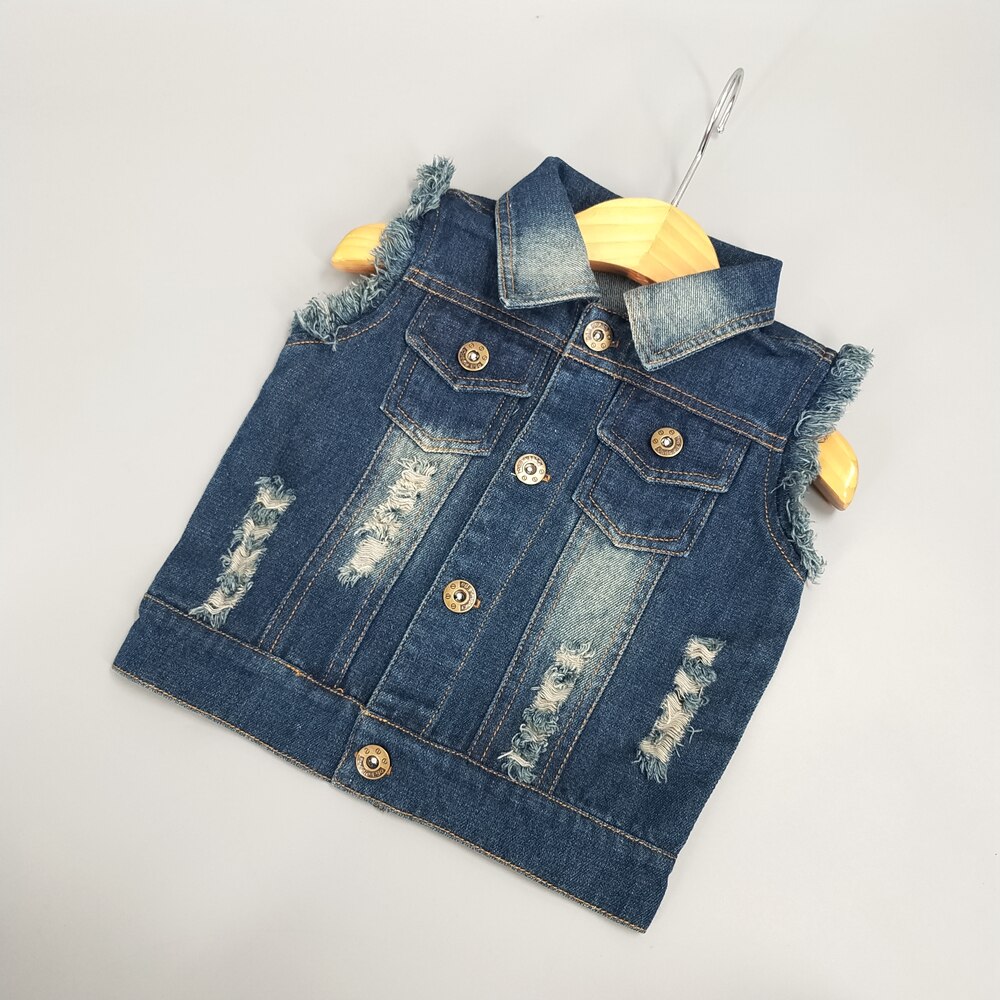 Chumhey 0-4T Baby Jeans Vesten Lente Herfst Auto Gedrukt Jongens Meisjes Vest Babe Denim Bovenkleding Kinderen Kleding kids Kleding