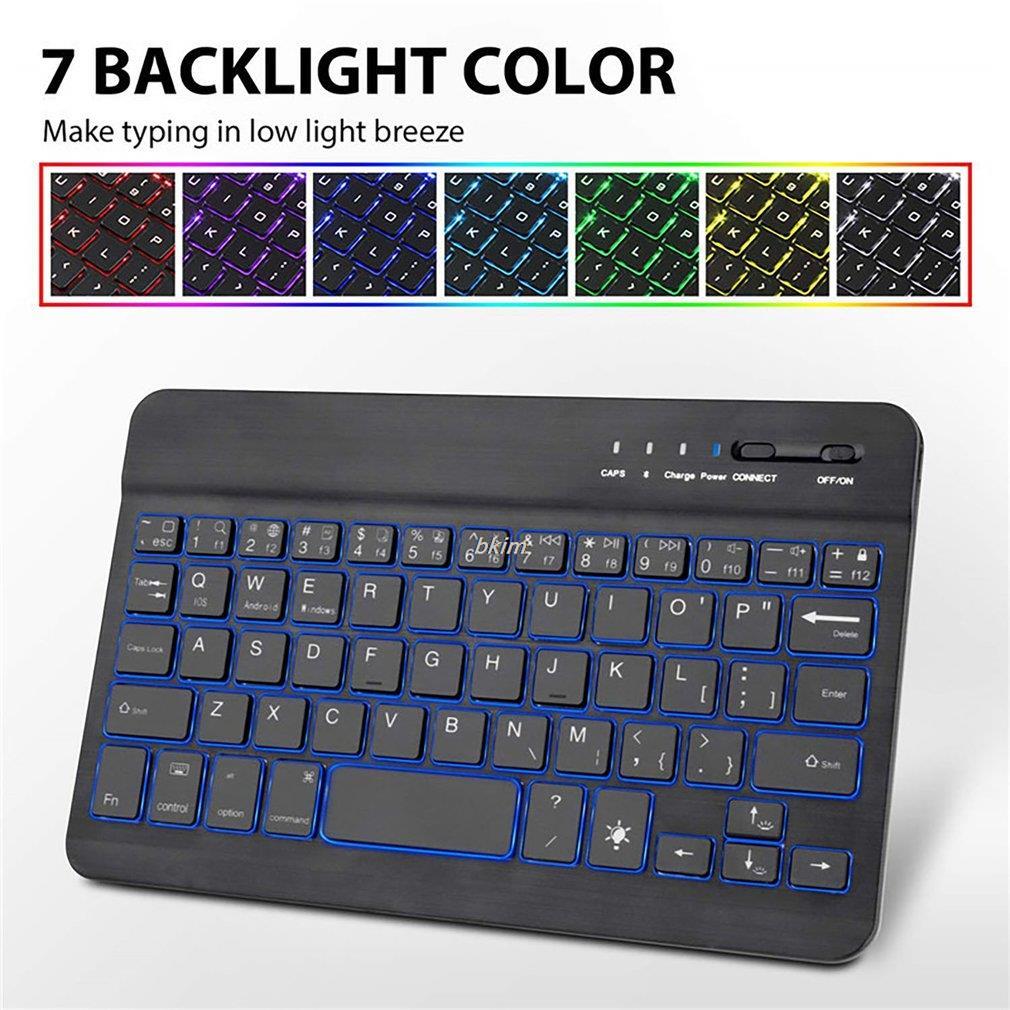 Mini Bluetooth-compatible Keyboard for ipad Wireless Backlit Keyboard for Tablet Rechargeable keyboard for cell phone laptop