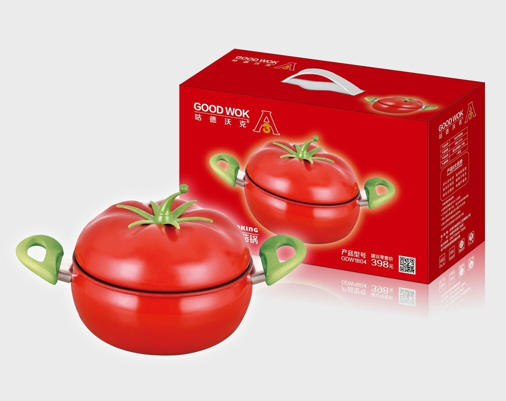 Tomato Shape Soup Pot Aluminum Non-stick Stockpot Kitchen Tool Cookware