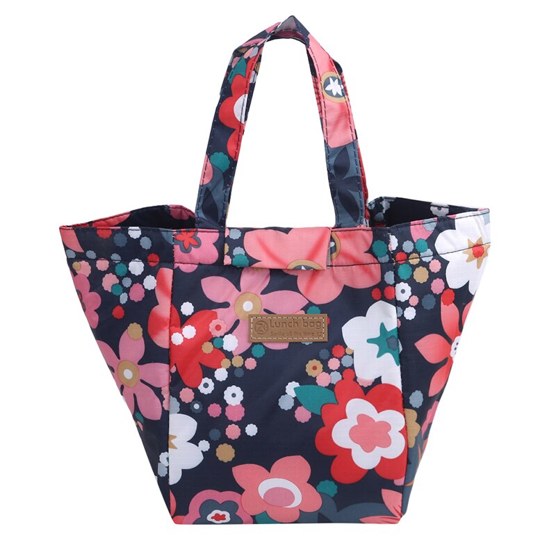 Cartoon waterdichte lunchtas aluminiumfolie isolatiezak voor kamperen, voedselisolatiezak voor thuis, keuken, opbergzak: Bloem