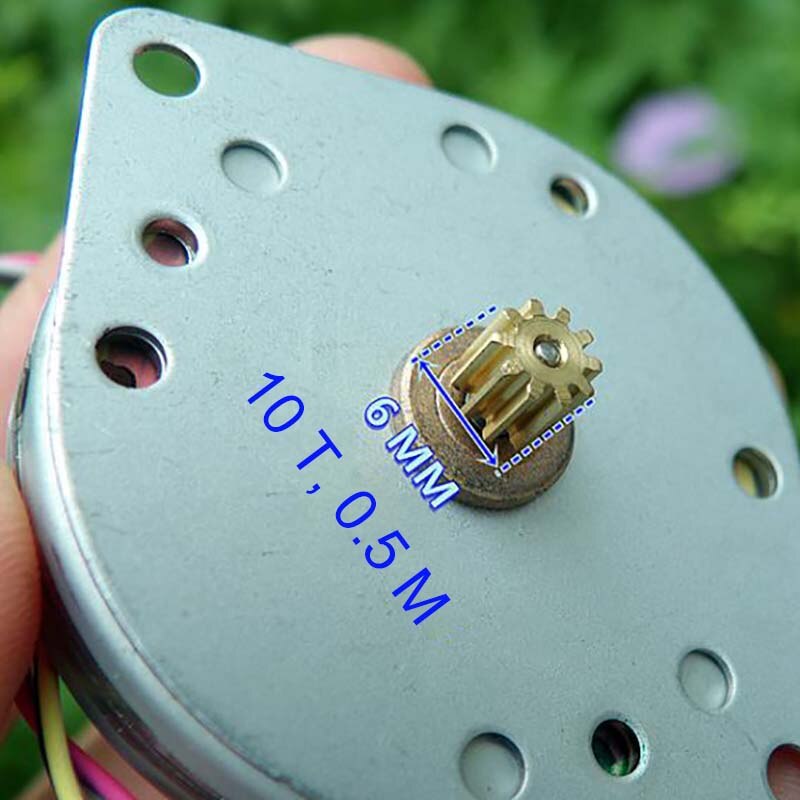 44mm DANAHER Stepper Motor 2-Phase 4-Wire 12V Step Angle 3.6 degree Stepping Micro Motor w/ Copper Gear For Precision instrument