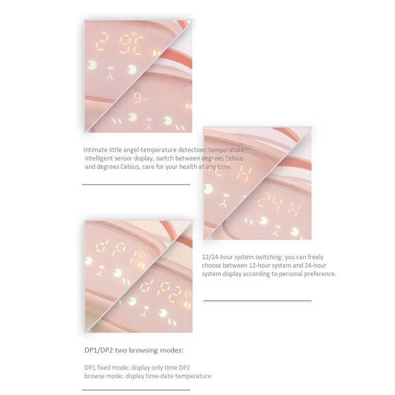 Kids Children Sleeping LED Night Light Alarm Clock Cartoon Electronic Clock Smart Sleep Alarm Clock