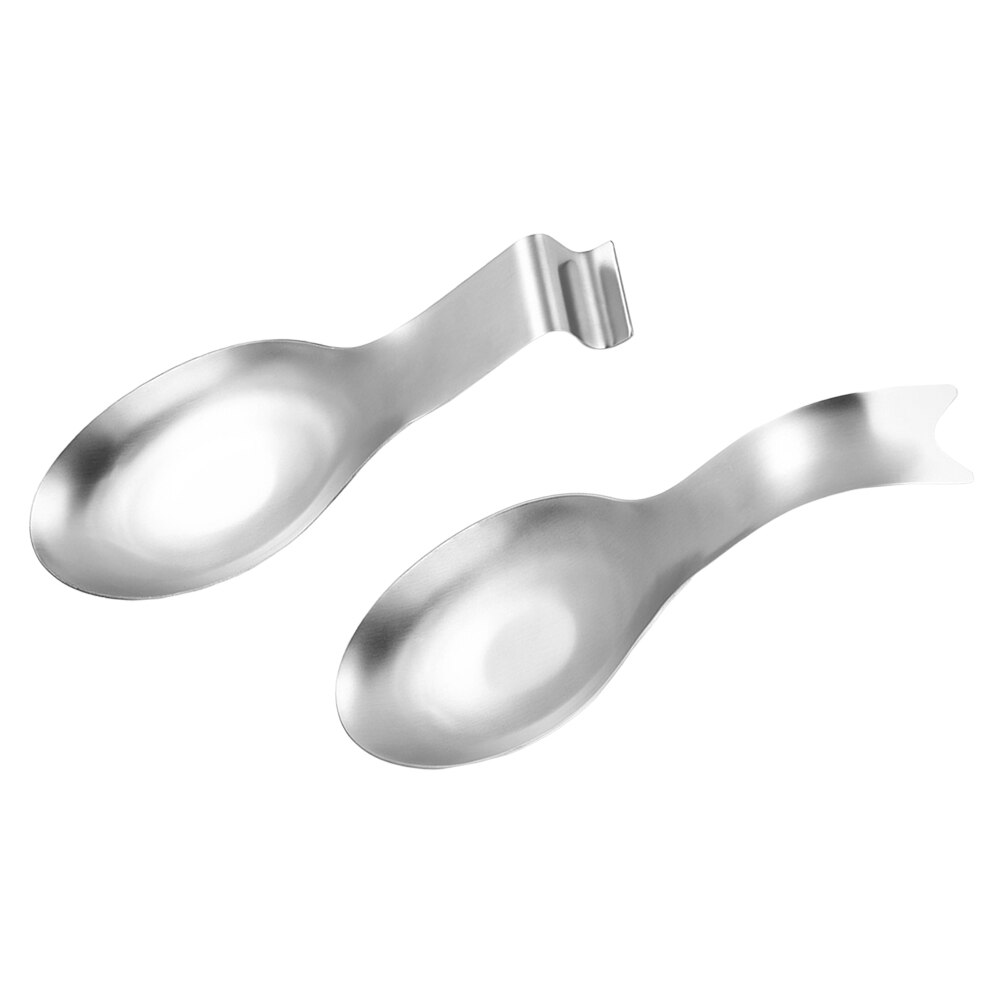 Repose-cuillère en acier inoxydable, 2 pièces, porte-cuillères, louche, fournitures pour la maison