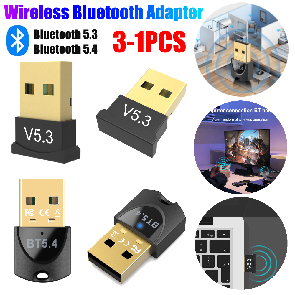 USB Wireless Bluetooth Adapter Transmitter Bluetooth 5.4/5.3 Mini Dongle Adapter Music Audio Receiver for PC Mouse Keyborad