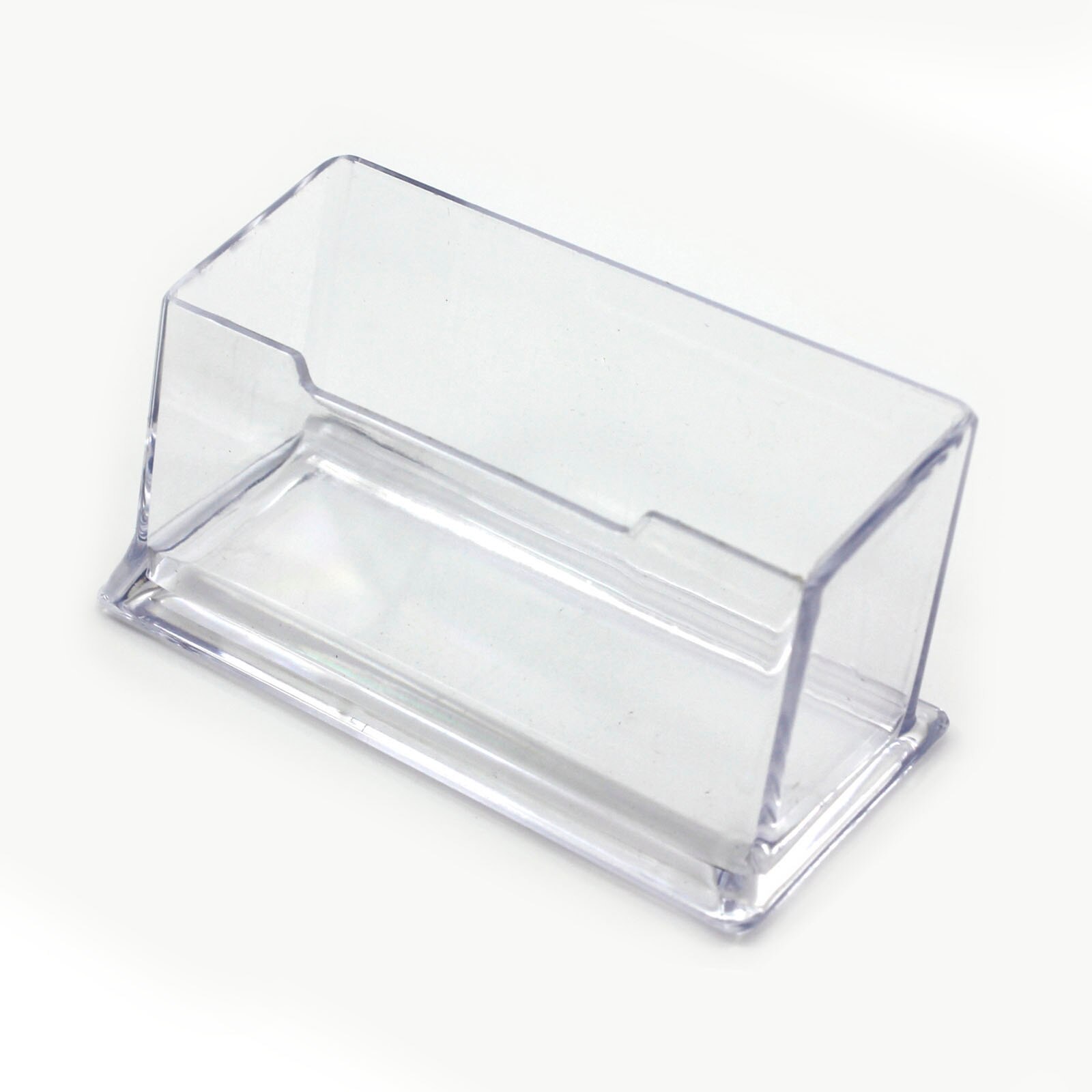 Tarjetero práctico Cuboid Desktop Display Box transparente Oficina Accesorios acrílico Simple entramado ideal para escritorios