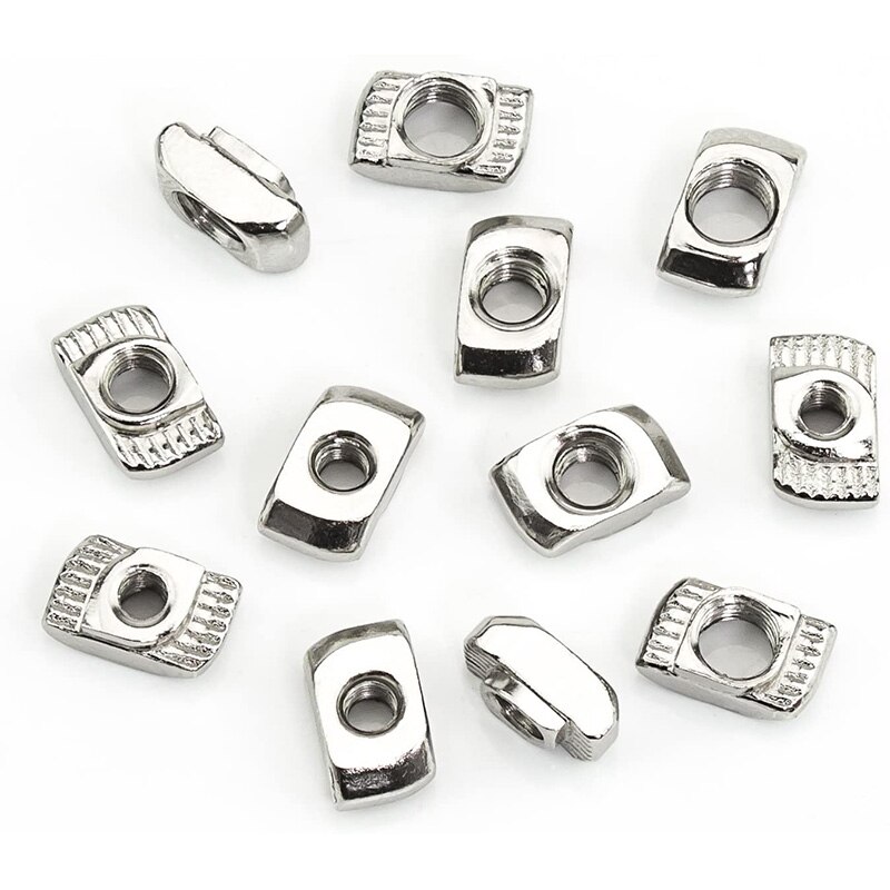160 pièces T écrous, T fente écrou marteau tête fixation écrou pour profilé en aluminium (M3 M4 M5)