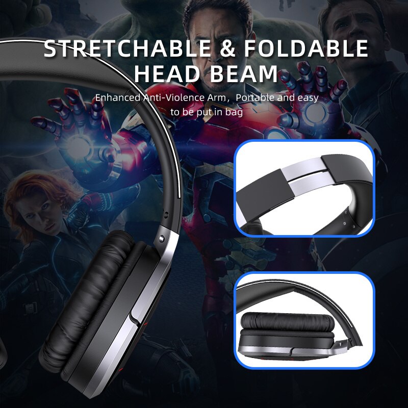 Awei A799BL Draadloze Bluetooth Hoofdtelefoon Hifi Stereo Muziek Esports Gaming Headset Met Microfoon Intrekbare Oortelefoon