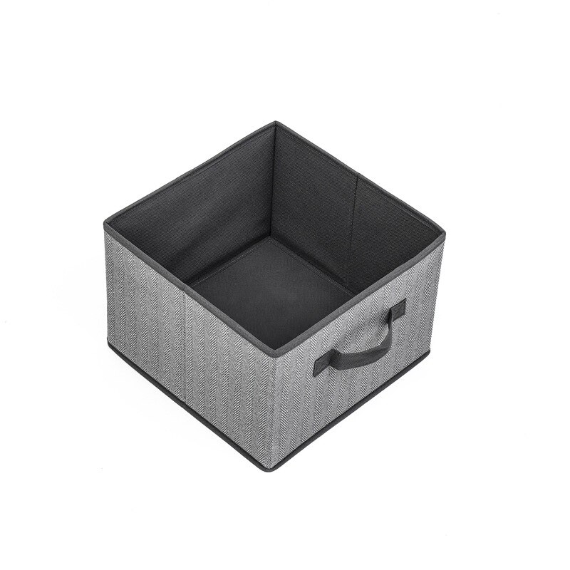 Non-woven Storage Box Drawer Fabric Storage Box Square Uncovered Clothing Debris Sorting Box: 28x28x20cm    16L