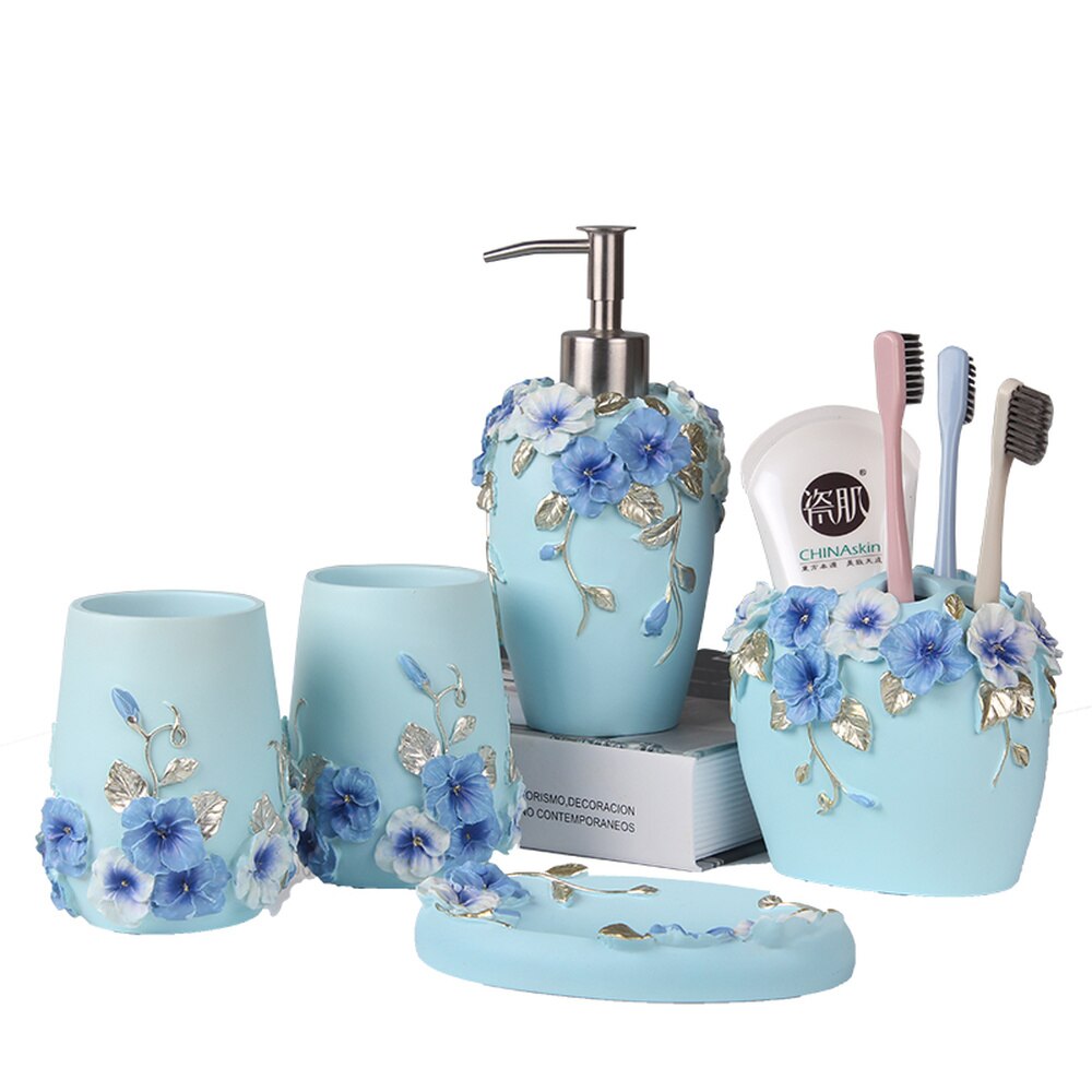 Schlecht fünf-stück badezimmer körperpflege waschen anzug waschen tasse drei-farbe hochzeit verheiratet hochzeit einzugsgeschenk lw413925
