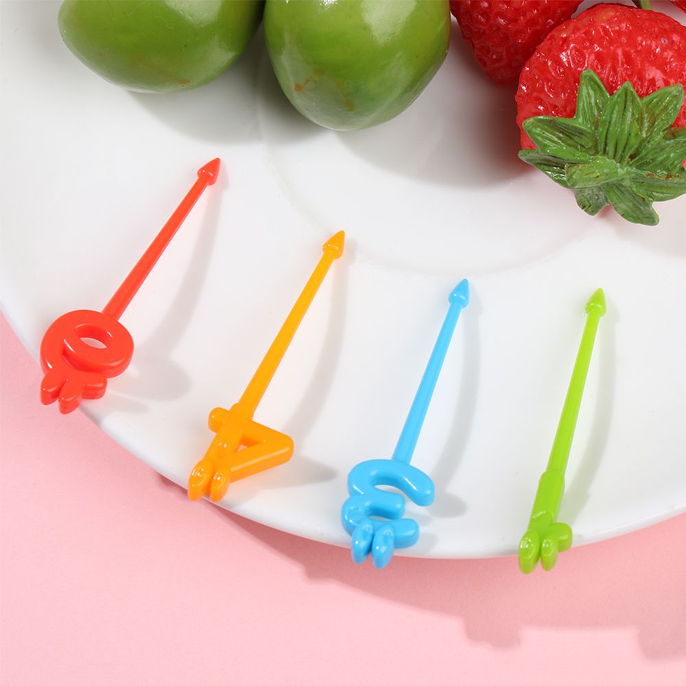 Children Cartoon Fruit Fork Plastic Animal Fruit Fork Picks Mini Snack Cake Dessert Pick Toothpick Bento Lunches Party Decor